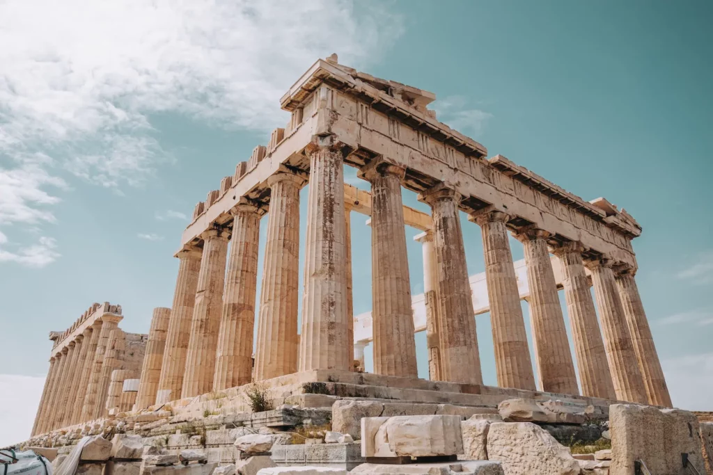 Alte Ruinen in Athen, touristischer Ort